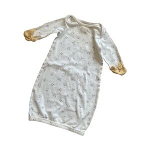 Vintage Classic Pooh‎ Sleep Gown Baby One Size White Bee Print Disney 90s